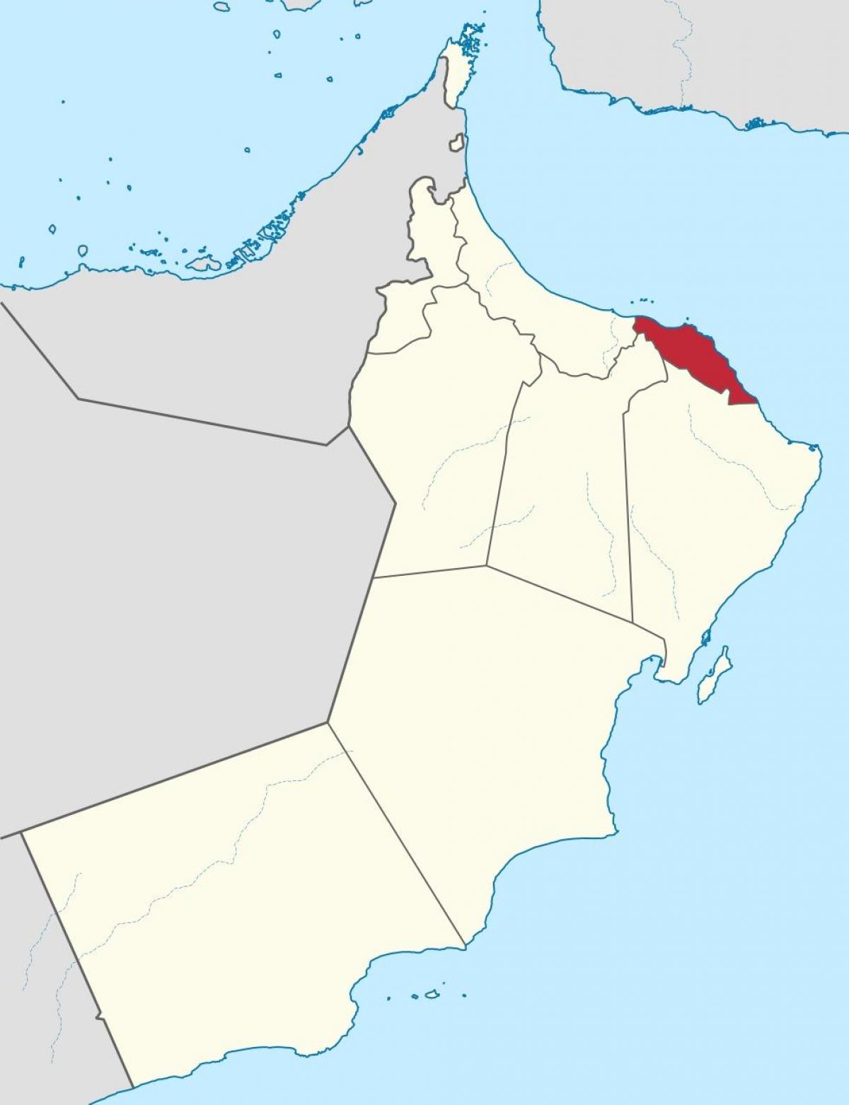 muscat Oman op kaart