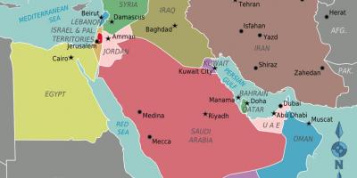 Kaart van Oman kaart midden-oosten